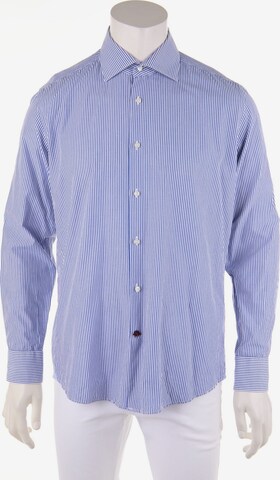 Tommy Hilfiger Tailored Button Up Shirt in L in Blue: front