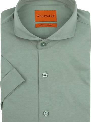 Suitable Slim fit Button Up Shirt in Green