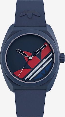 ADIDAS ORIGINALS Analoog horloge 'PROJECT THREE' in Blauw: voorkant