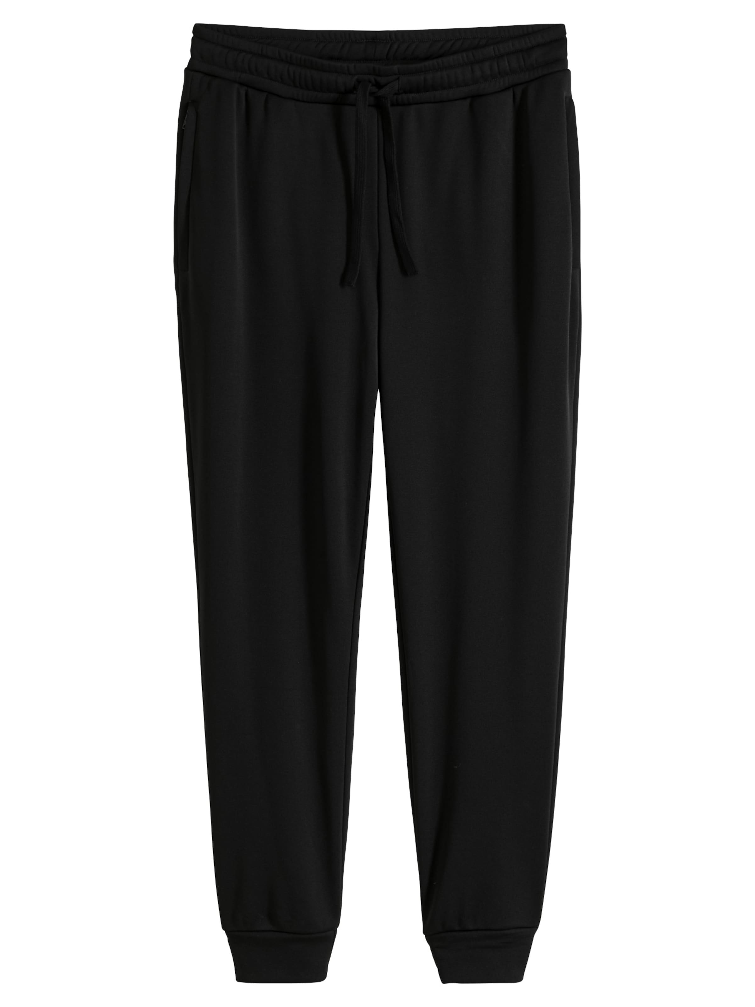 Effilé Pantalon bonprix en noir : devant