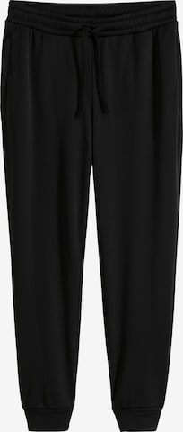 Tapered Pantaloni de la bonprix pe negru: față