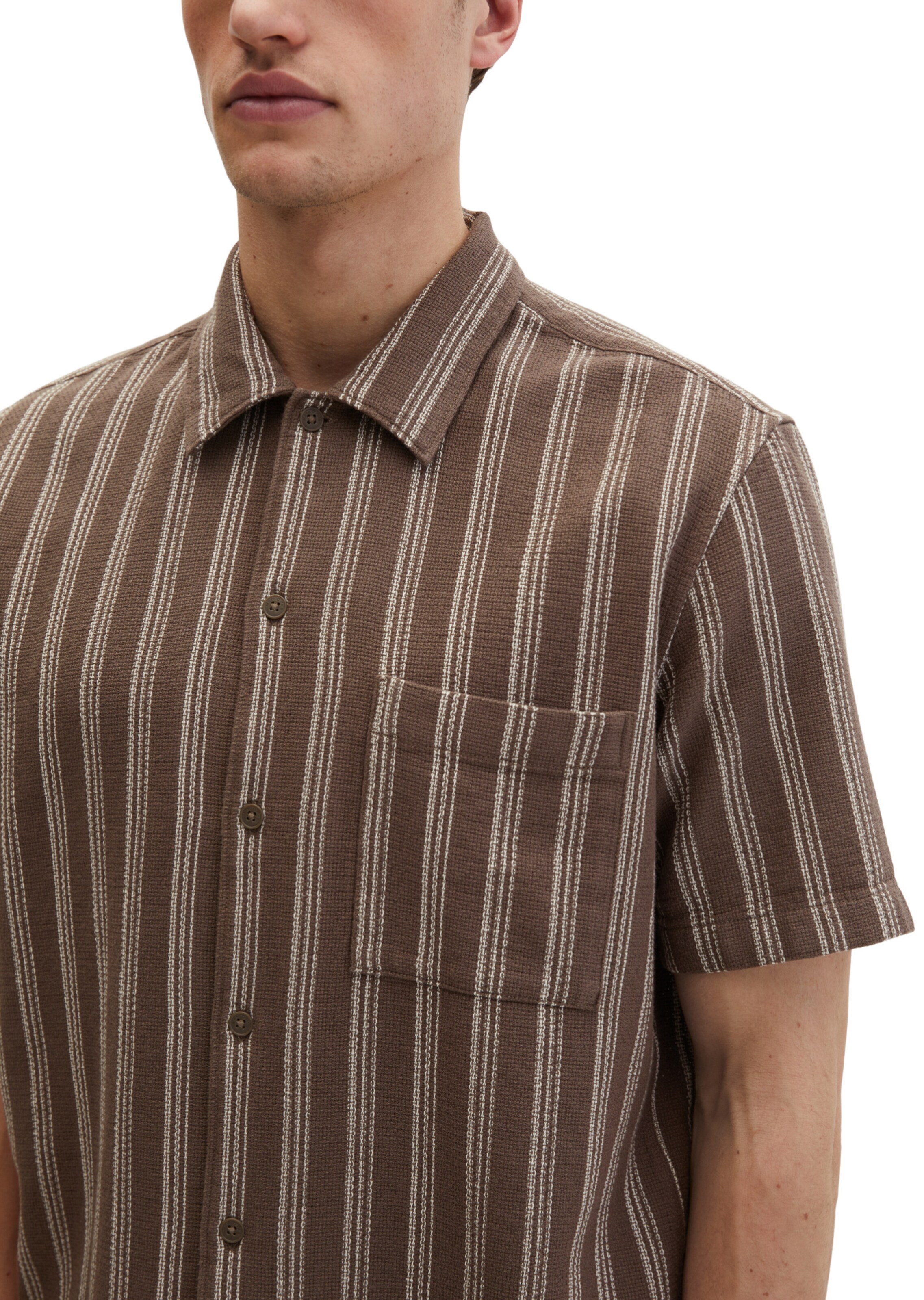 Marc O'Polo Regular fit Button Up Shirt in Brown