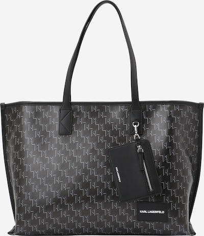 Karl Lagerfeld "Shopper" tipa soma, krāsa - pelēks / tumši pelēks / melns, Preces skats