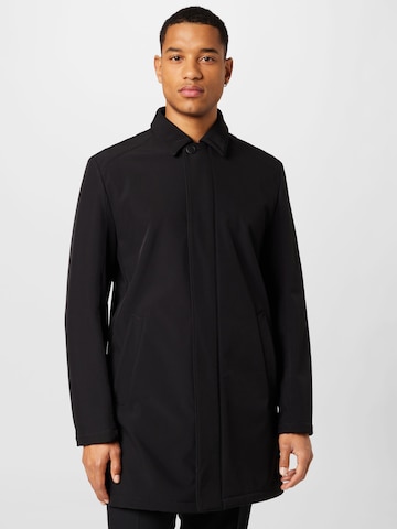 Manteau mi-saison 'Marec' HUGO en noir : devant