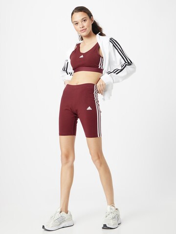 ADIDAS SPORTSWEAR Slimfit Sportovní kalhoty 'Essentials' – červená