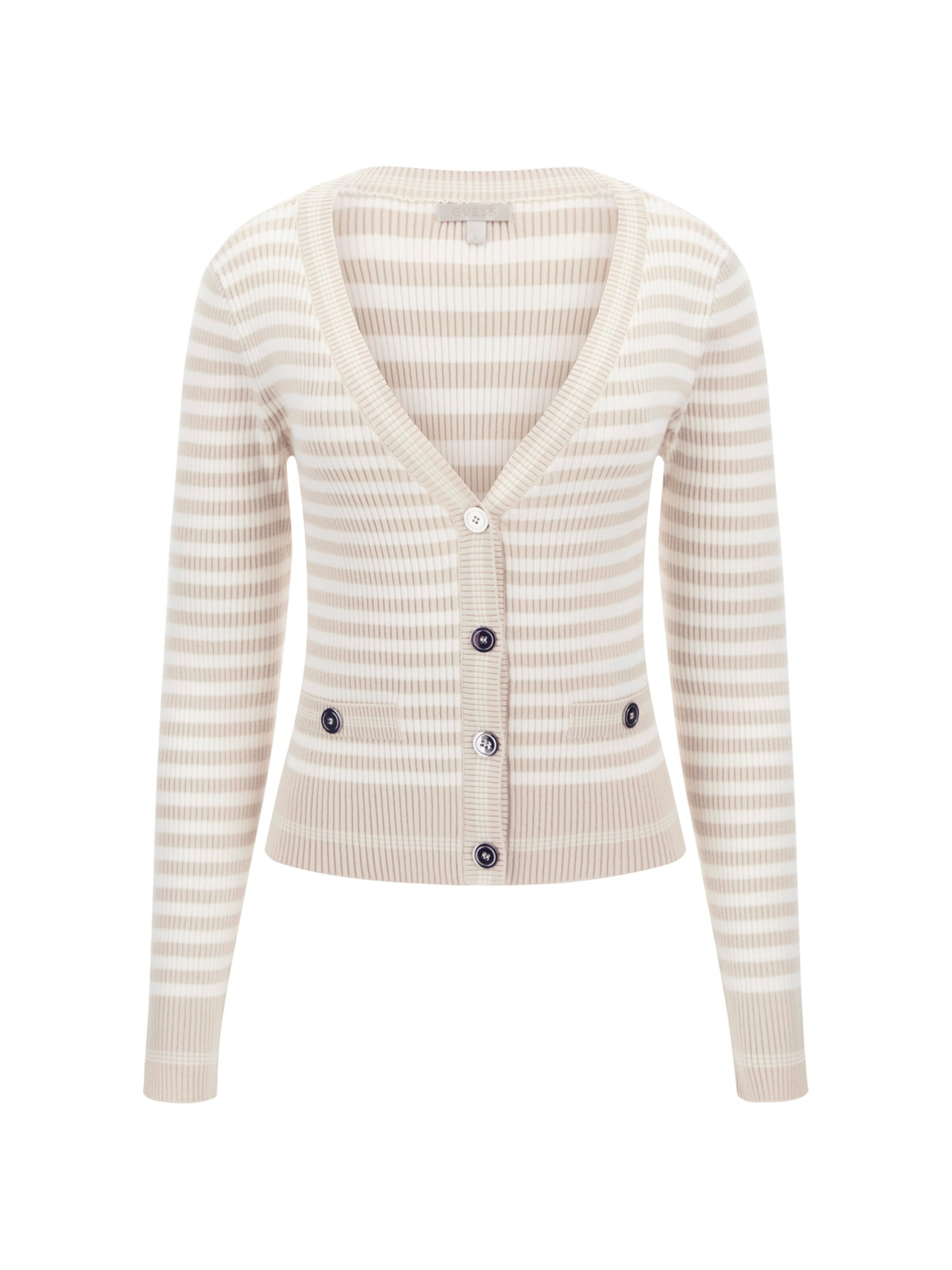 GUESS Knit Cardigan 'MARTI' in Beige: front