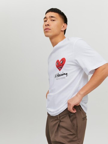 JACK & JONES Shirt 'Keith Haring' in White