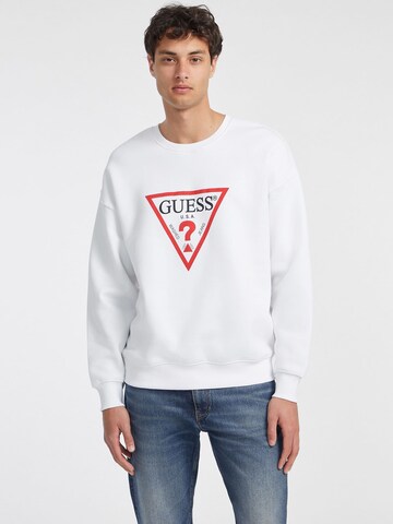 GUESS Sweatshirt 'Iconic' in White: front