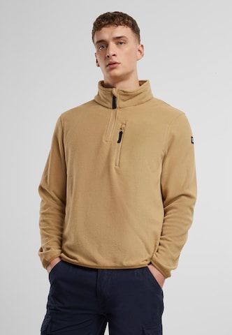 Sweat-shirt Brandit en beige : devant