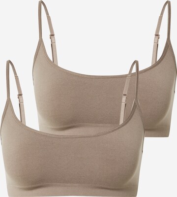 Soutien-gorge 'Symmi' PIECES en gris : devant