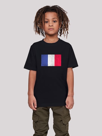 F4NT4STIC Shirt 'Frankreich Flagge' in Zwart: voorkant