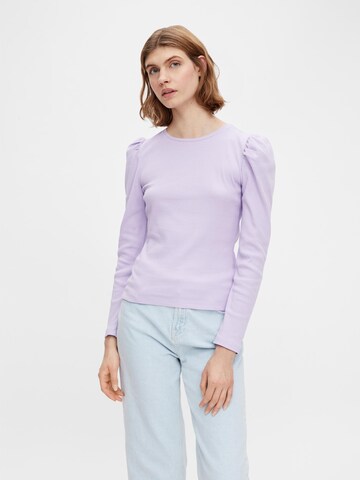 T-shirt 'Anna' PIECES en violet : devant