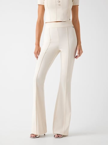 GUESS Flared Trousers 'Evelina' in Beige: front