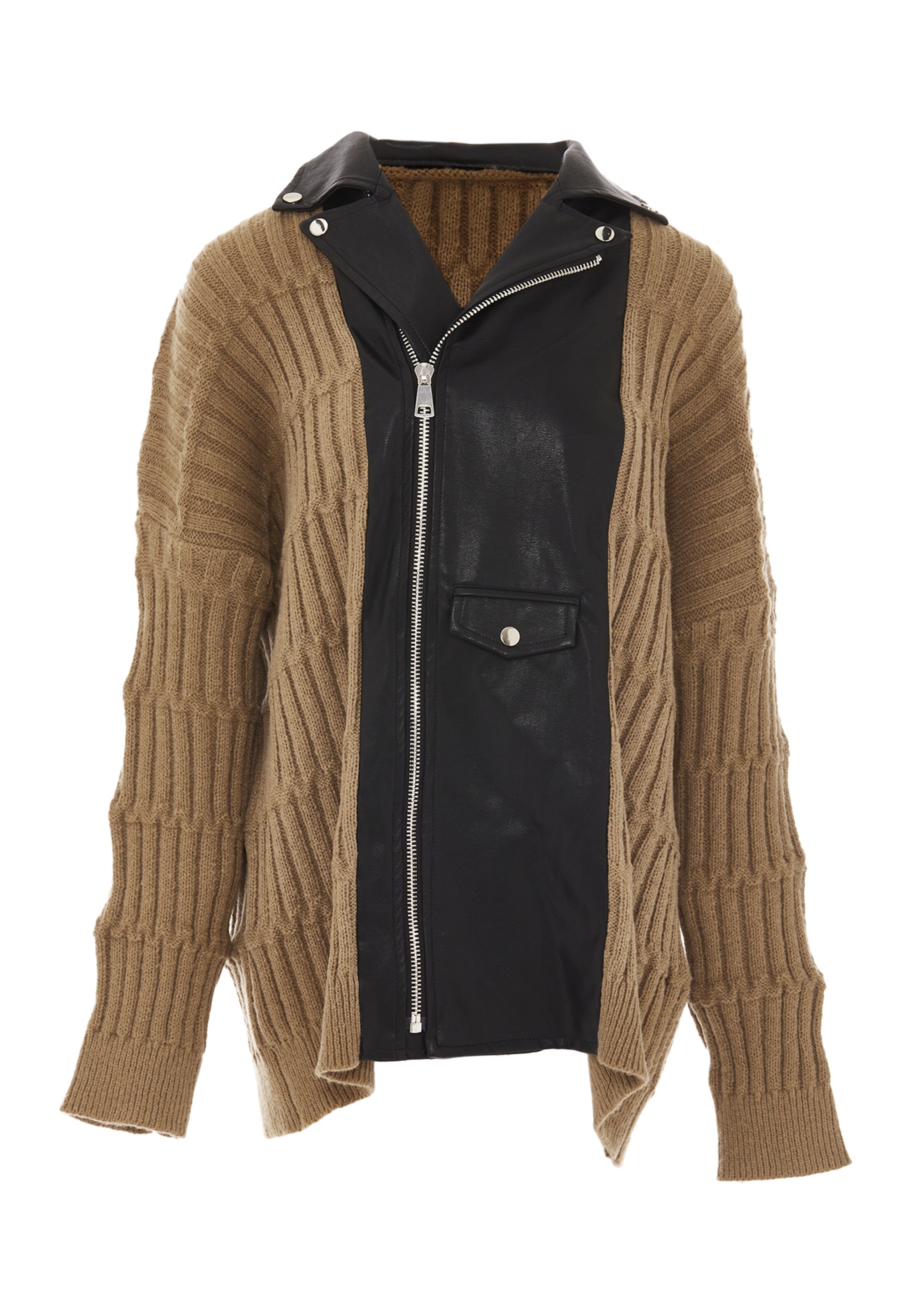 NAEMI Knit cardigan in Brown: front