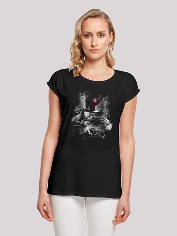 F4NT4STIC Shirt 'Star Wars Boba Fett' in Black: front