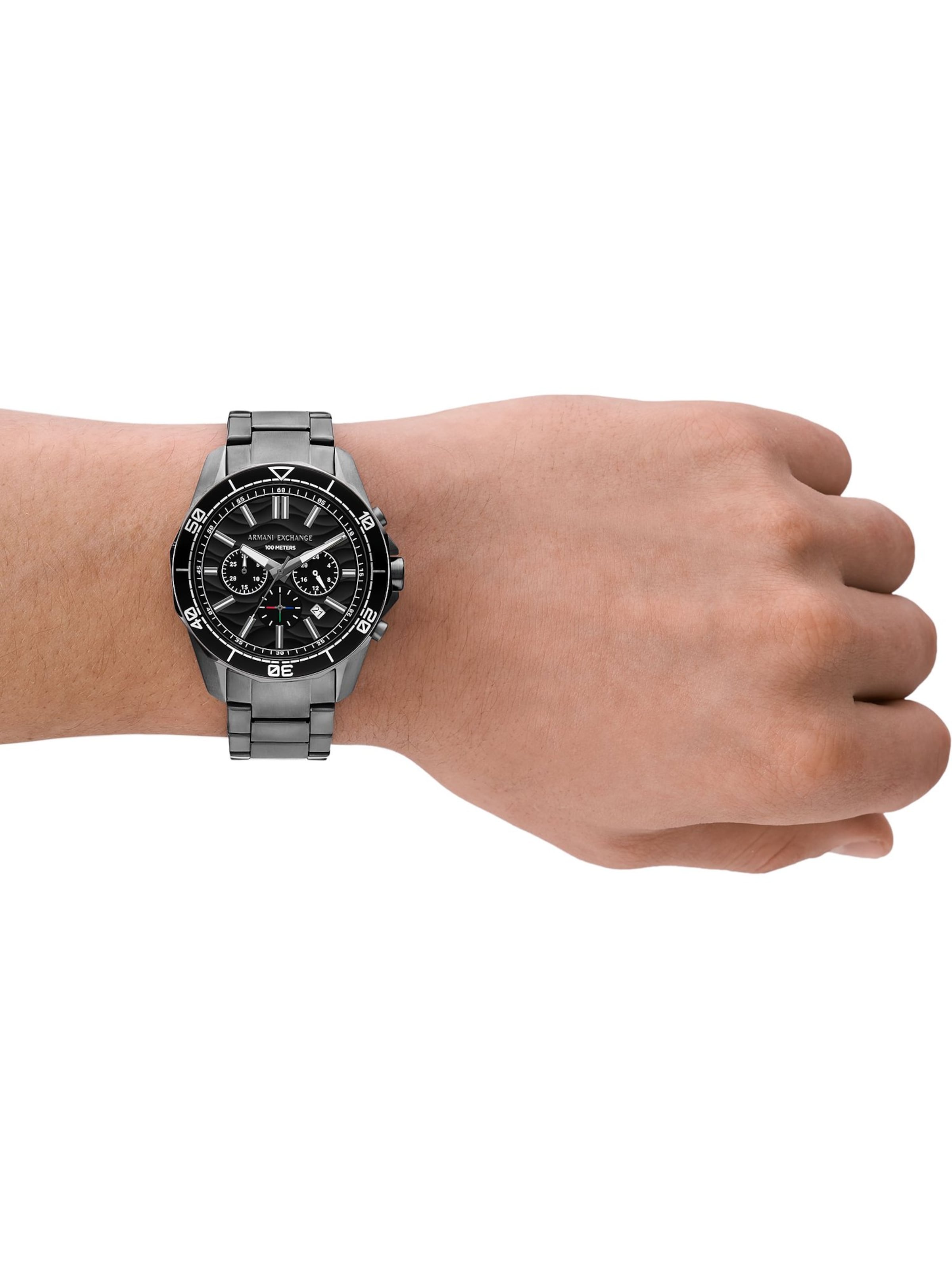 ARMANI EXCHANGE Analogna ura | siva barva: sprednja stran