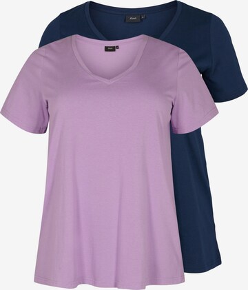 T-shirt Zizzi en bleu : devant