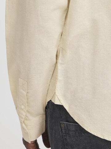 BLEND - Regular Fit Camisa ' BHBAY LINEN ' em bege