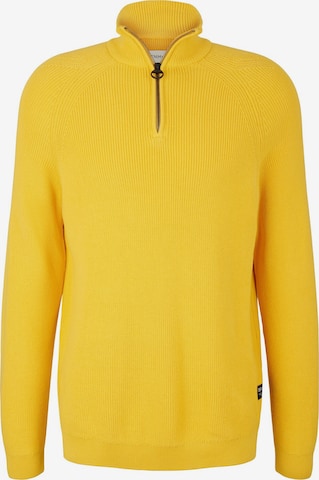 TOM TAILOR DENIM Sweater in Yellow: front