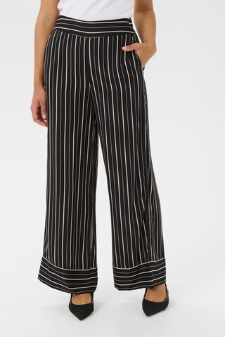 Regular Pantalon 'Luna' Kaffe en noir : devant