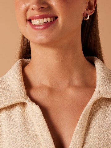 Lucardi Earrings 'Statement' in Silver: front