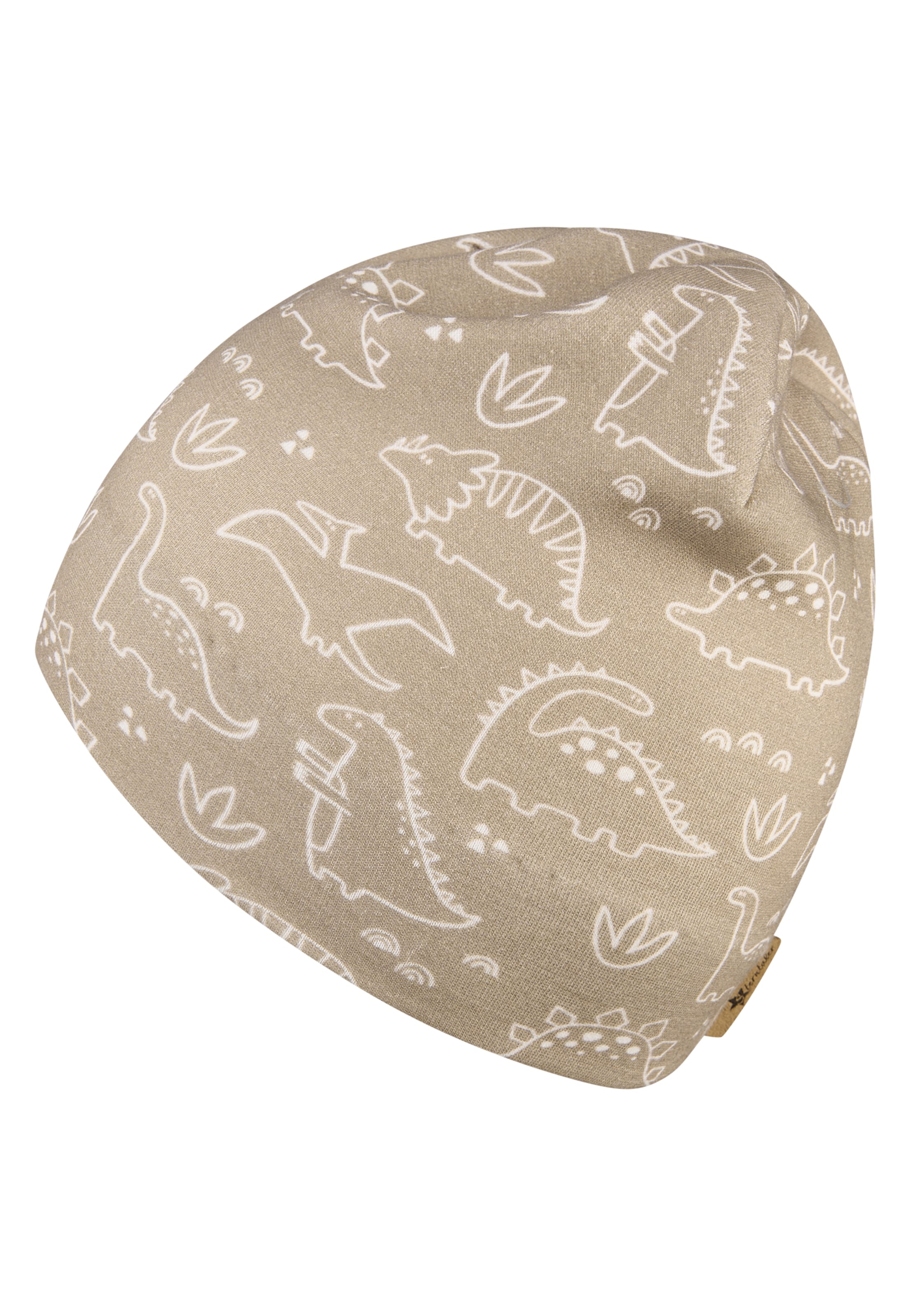 STERNTALER Beanie 'Saurier' in Beige: front