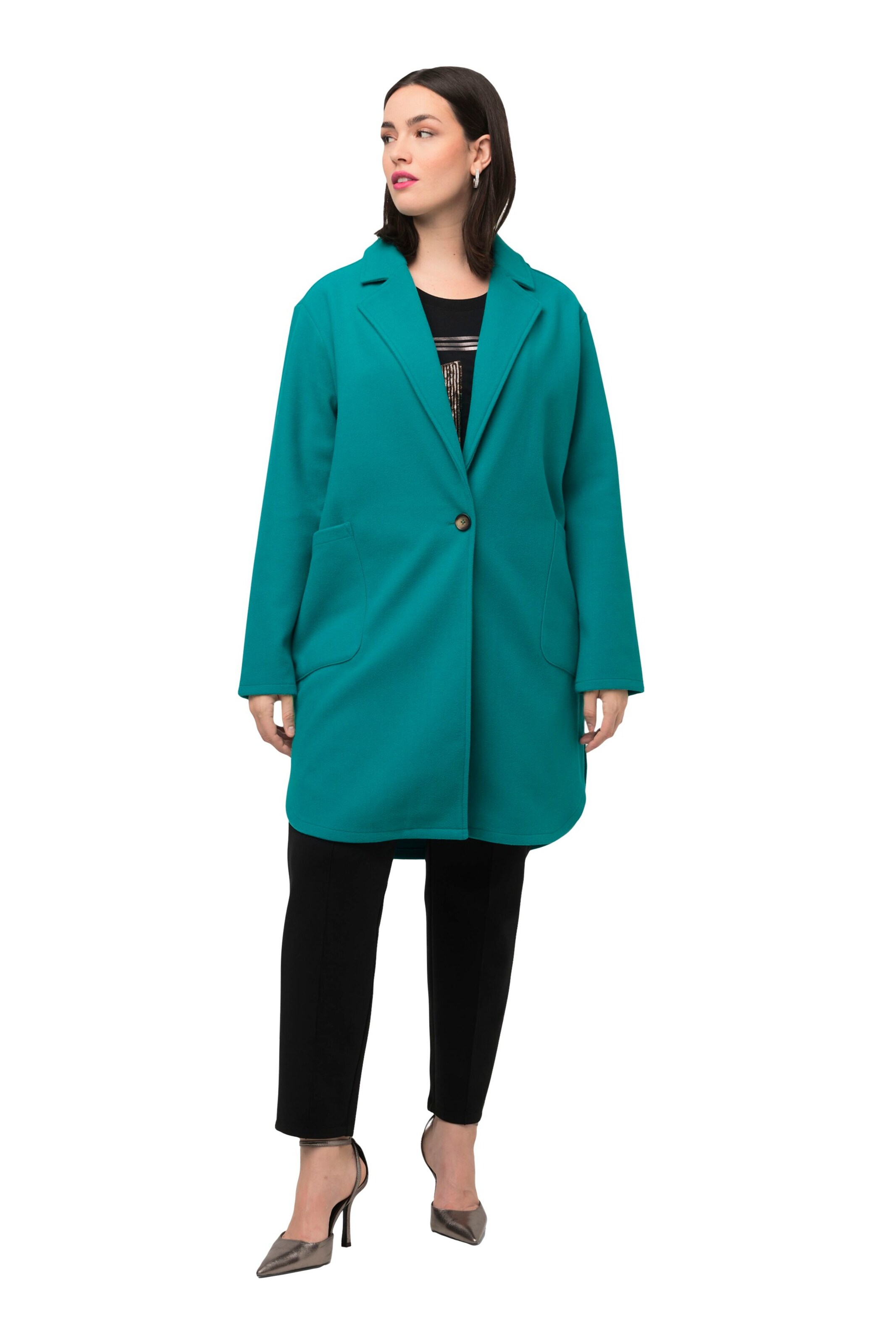 Ulla Popken Between-seasons coat in Green