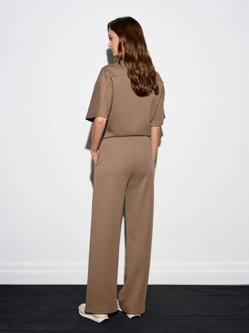 Dilvin Wide leg Pants in Brown