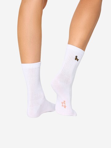Nur Die Socks ' Good Vibes Tennis ' in White