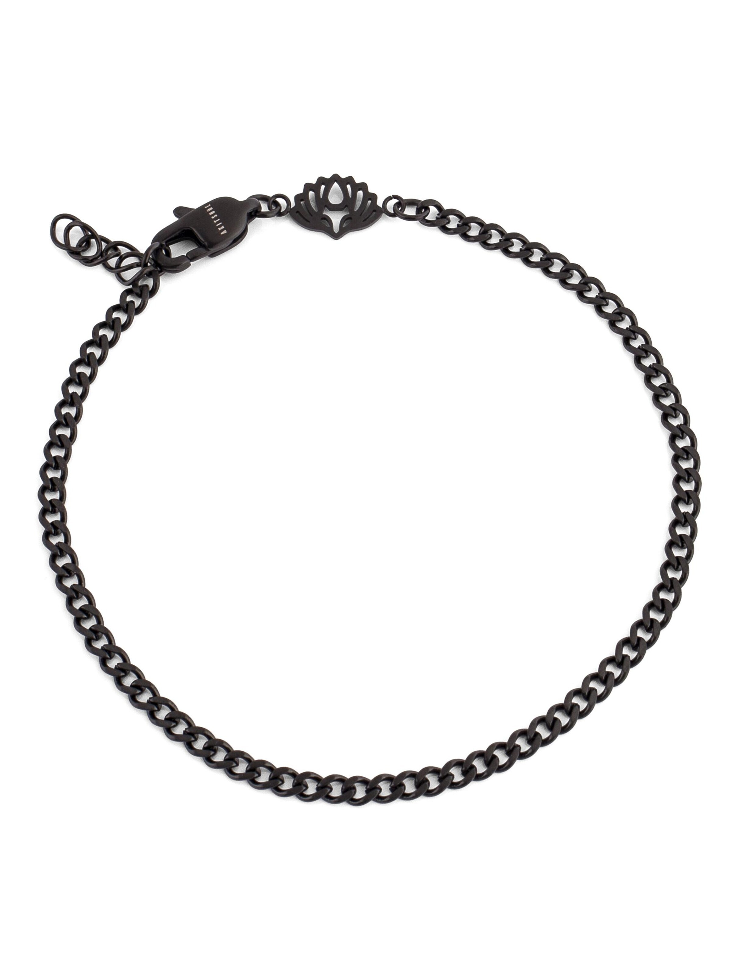Akitsune Bracelet 'Via Cuban' in Black: front