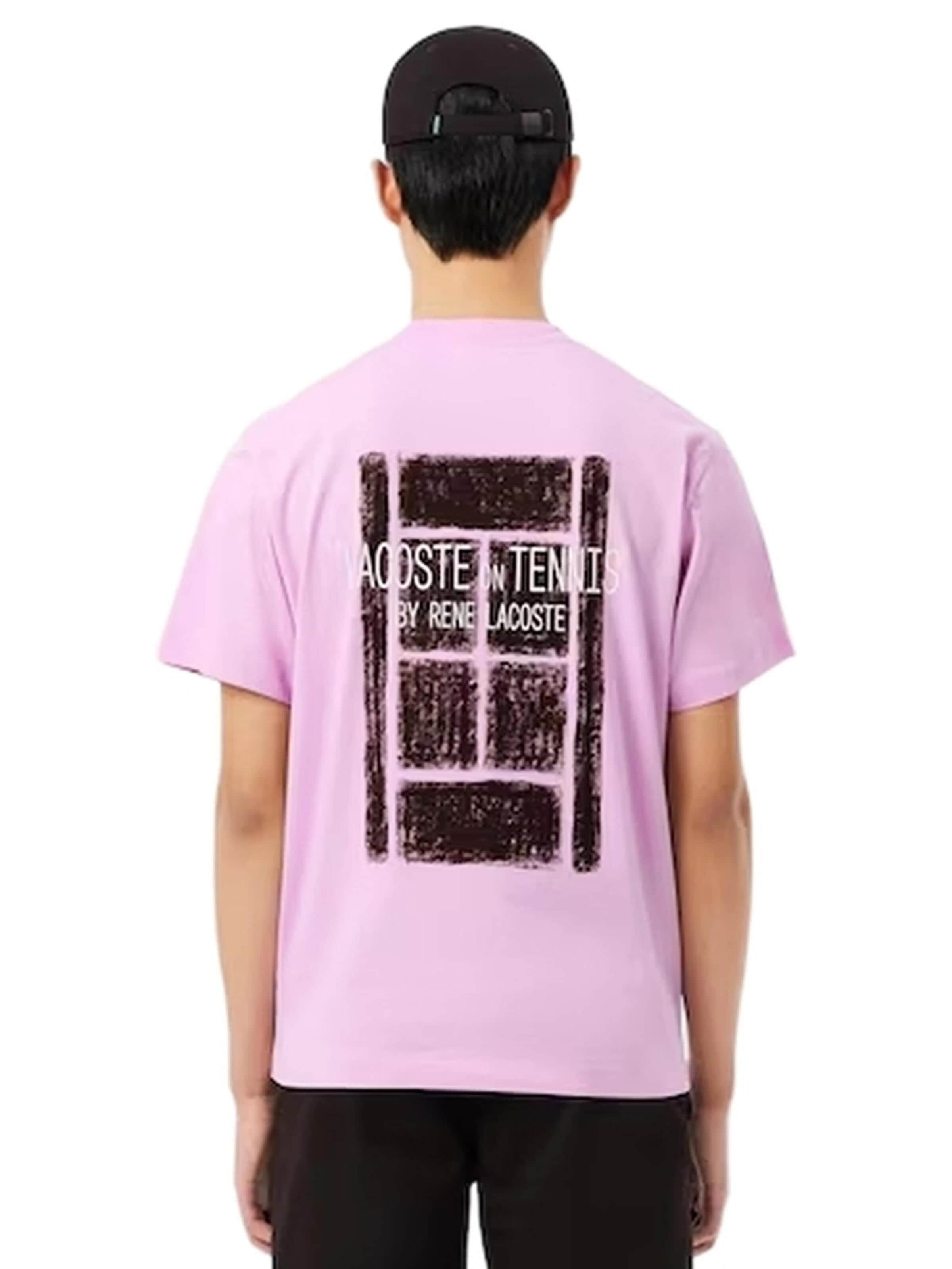 LACOSTE - Camisa 'Camiseta lacoste rosa lacoste on tennis tee' em rosa