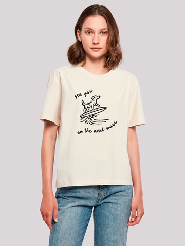 T-shirt 'See You On The Next Wave' F4NT4STIC en beige : devant