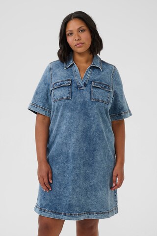 KAFFE CURVE Dress 'Elona' in Blue: front