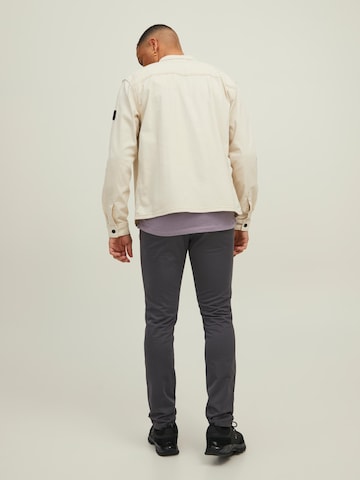 JACK & JONES جينز مضبوط قميص 'Ben' بلون رمادي