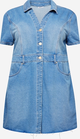 Noisy May Curve Sukienka koszulowa 'LISA' w kolorze niebieski: przód