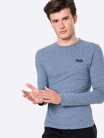 T-Shirt Superdry en bleu : devant