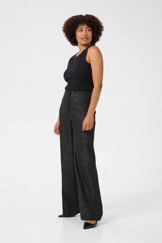 SOAKED IN LUXURY Wide leg Trousers 'Cahlina Corinne' in Black