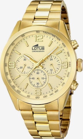 Lotus Analoog horloge in Goud: voorkant