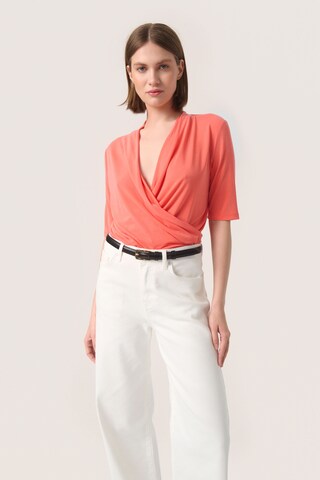 SOAKED IN LUXURY Bluse 'Columbine' in Orange: Vorderseite