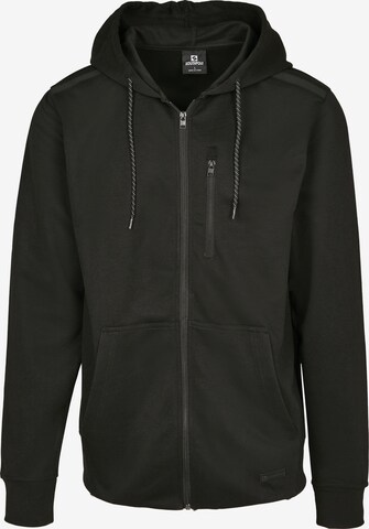 SOUTHPOLE Zip-Up Hoodie in Black: front