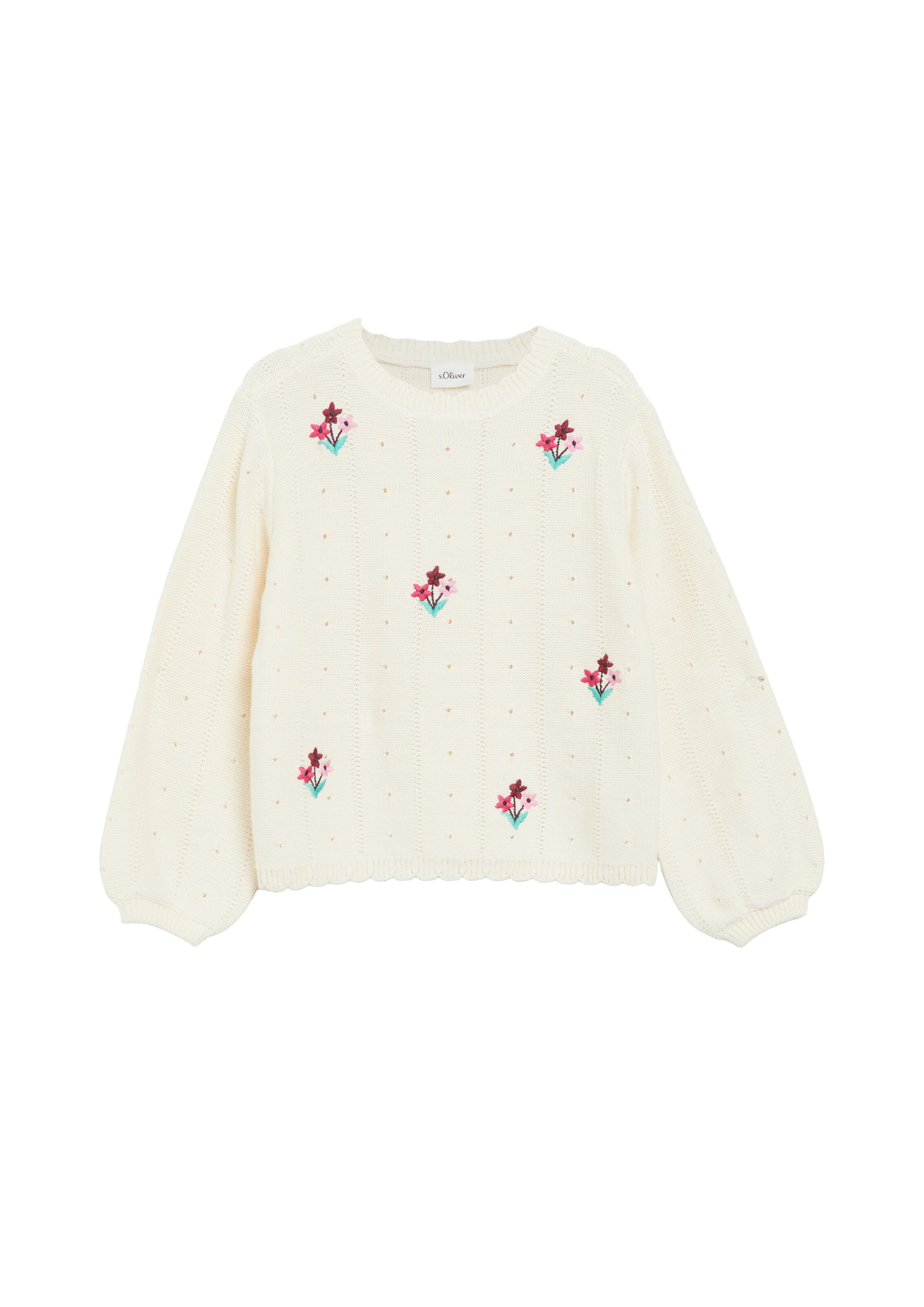 s.Oliver Pullover in 104-110 in beige / türkis / pink / rosa, Produktansicht