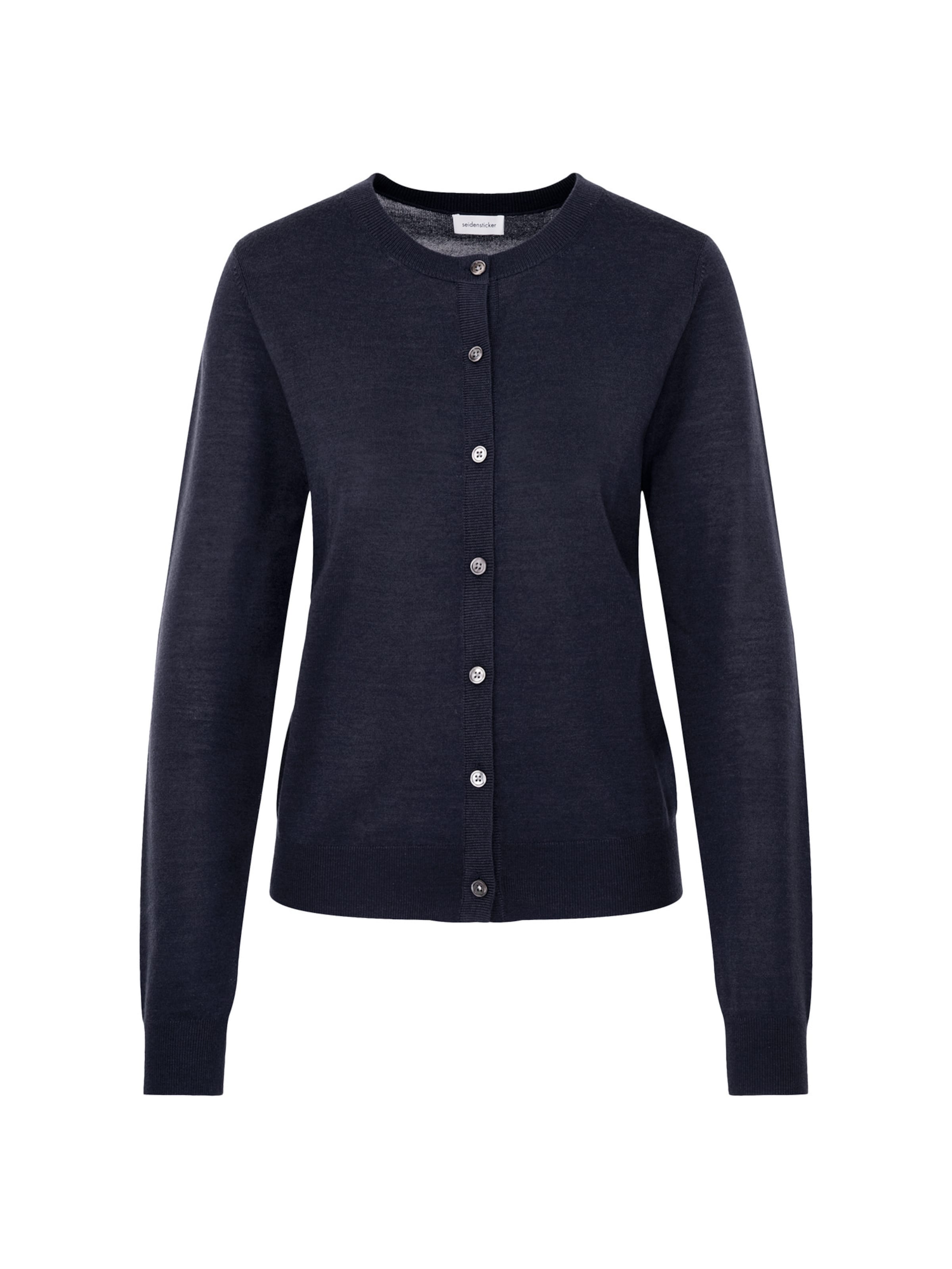 SEIDENSTICKER Gebreid vest in Blauw: voorkant