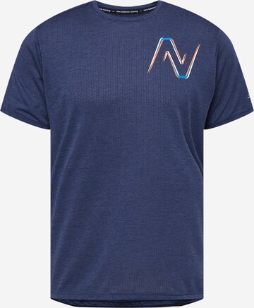 new balance Λειτουργικό μπλουζάκι σε μπλε: μπροστά