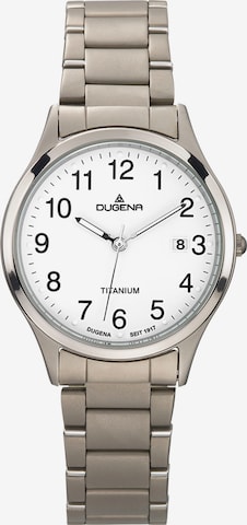 DUGENA Analog Watch in Silver: front