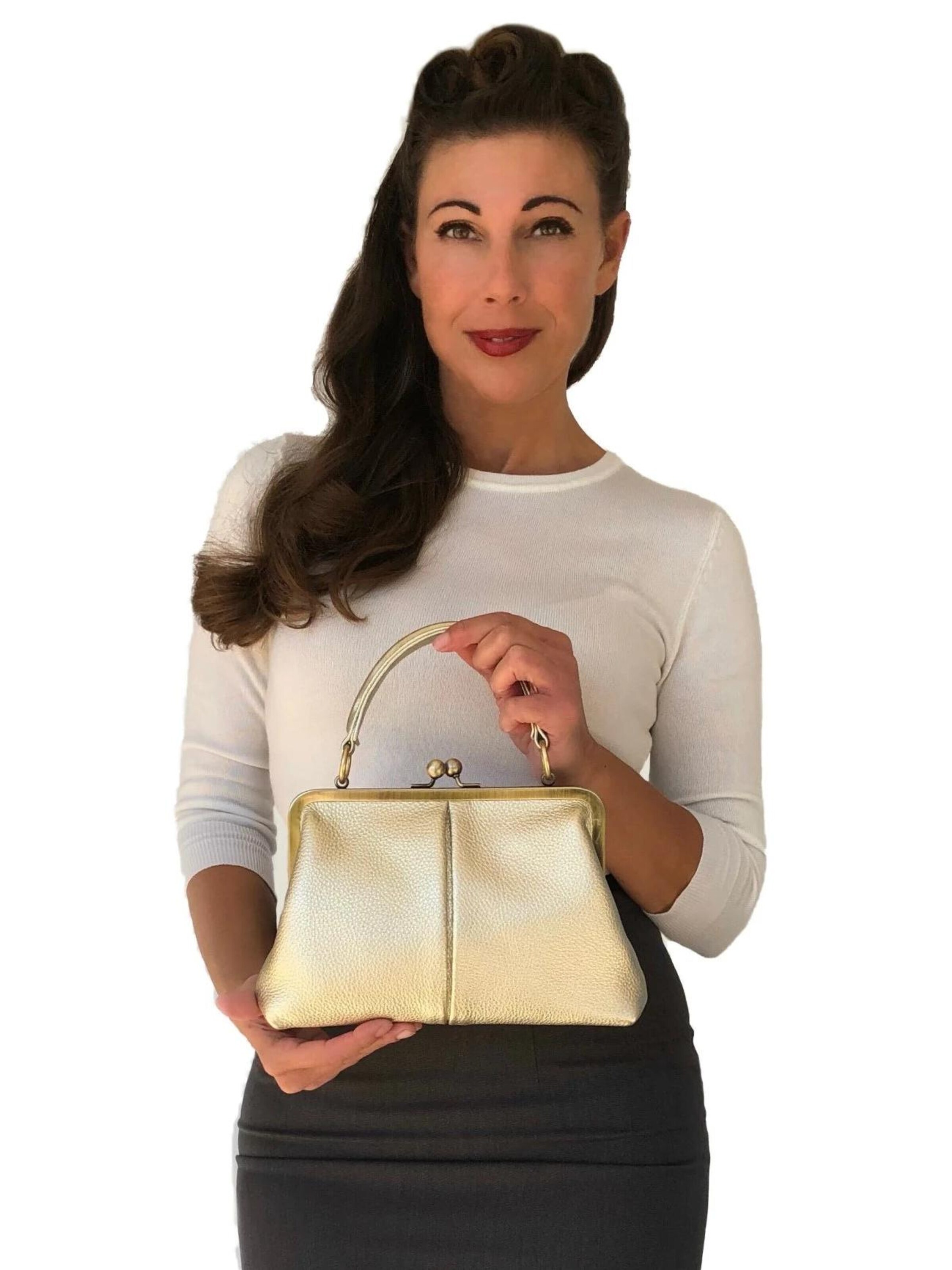 Sacs à main 'Kleine Olive – Leder Handtasche & Umhängetasche' Taschenkinder en or