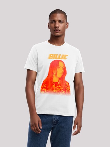 T-Shirt 'Billie Eilish Portrait' F4NT4STIC en blanc : devant