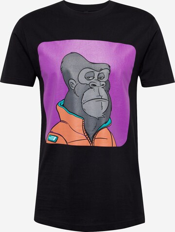 MT Men Shirt 'Bored Gorilla' in Schwarz: predná strana