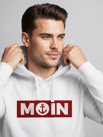 Neverless Sweatshirt 'Moin Anker' in White