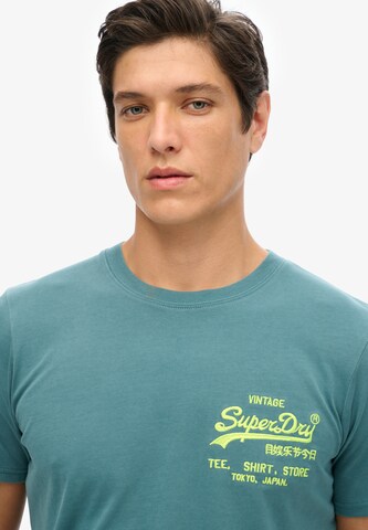 T-Shirt Superdry en bleu : devant