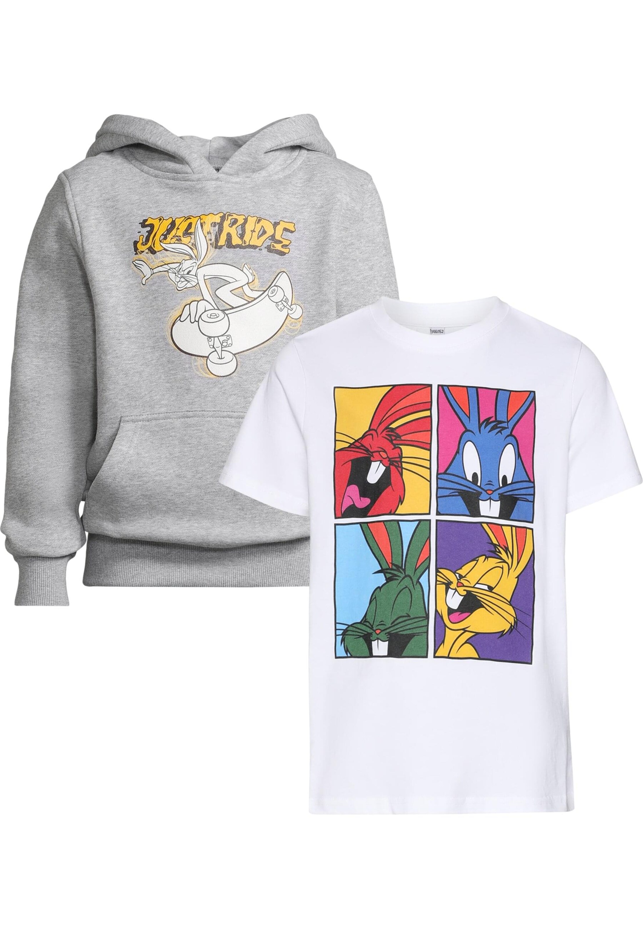 Set 'Bugs Bunny' di Mister Tee in grigio: frontale